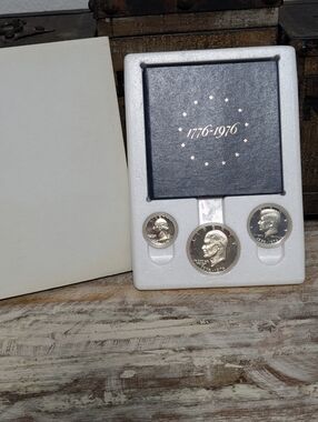 1976-S Bicentennial 40% Silver Proof Set OGP 3 Coin U.S. Mint Sealed